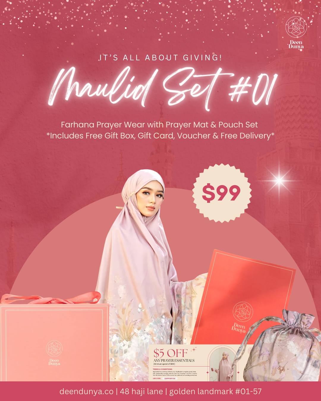 Maulidur Rasul Gift Set 1 - Complete Prayer Wear Set