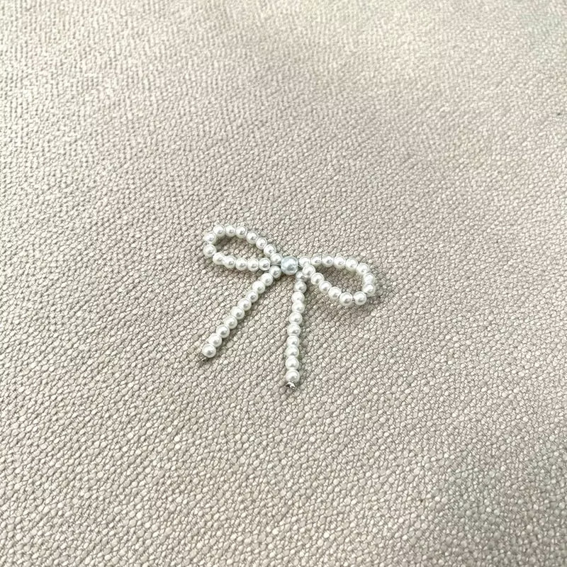 Coquette Ribbon Pearl Brooch