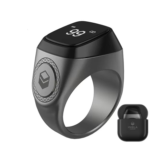 World’s First Smart Digital Tasbih Zikr Ring + Rechargeable casing