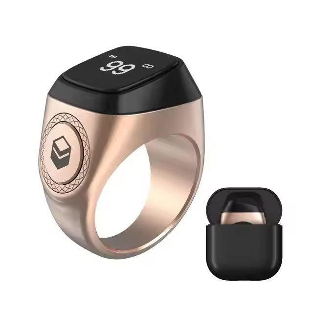 World’s First Smart Digital Tasbih Zikr Ring + Rechargeable casing