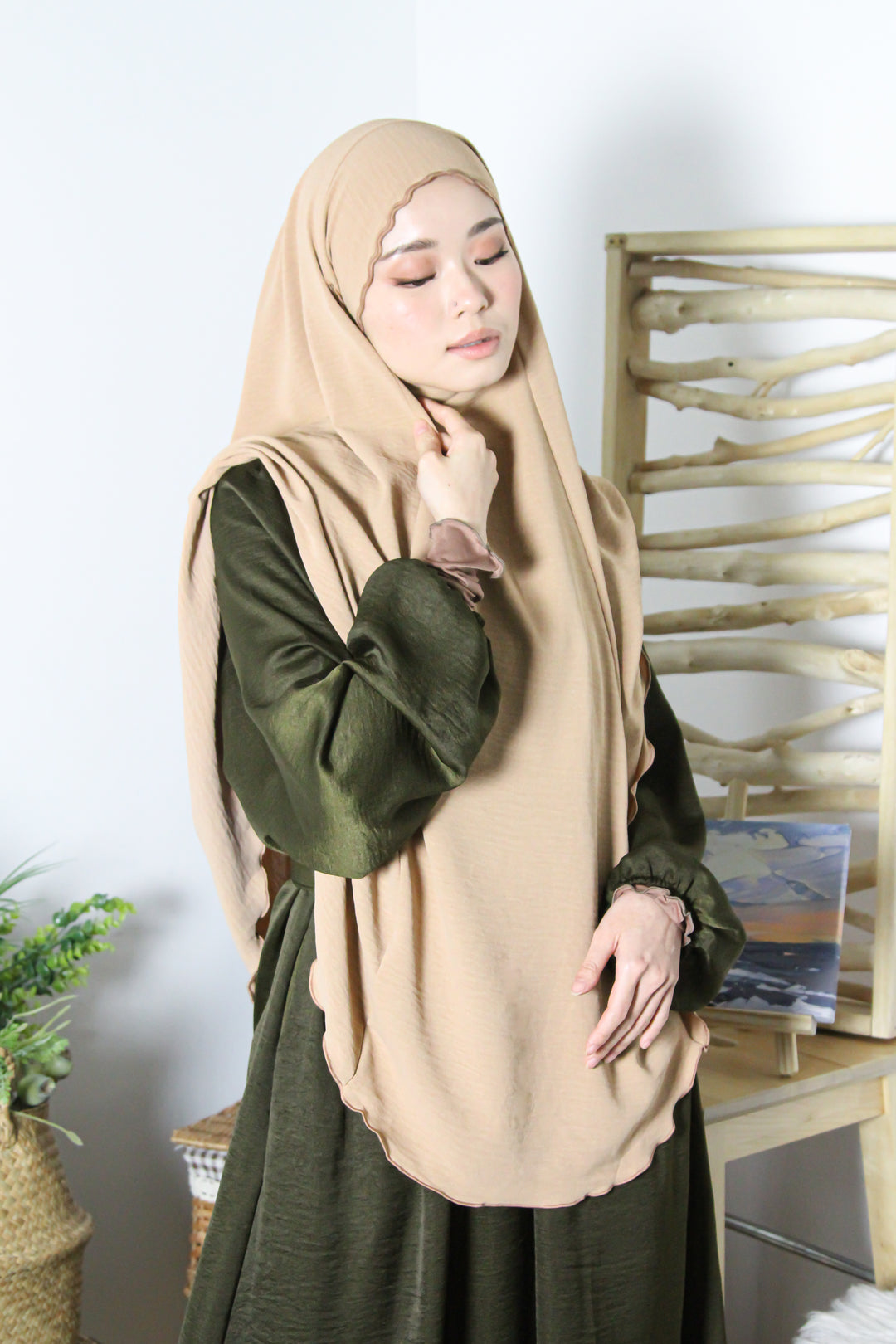 ARISSA Scallop Instant Khimar