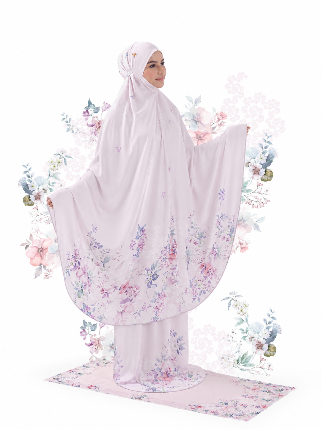 LATEEFA Prayer Wear + Pouch + Prayer Mat