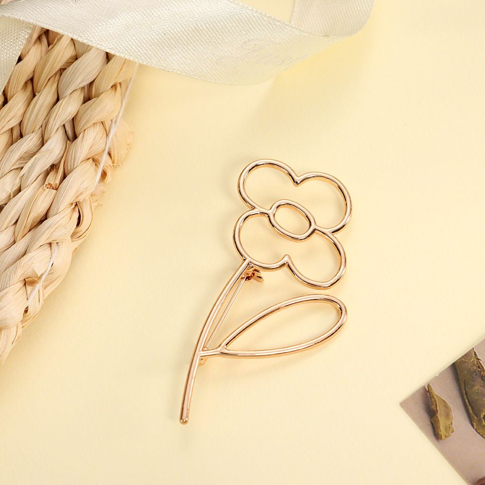 Floral Gold Brooch