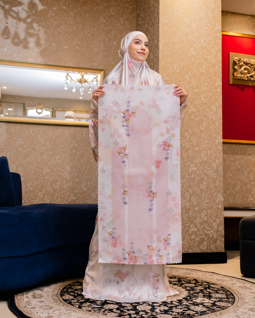 ABAYA FEMINIM Prayer Wear + Prayer Mat + Pouch