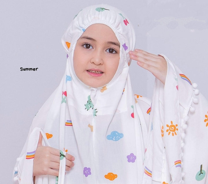 Kids Cotton Prayer Wear with Pouch