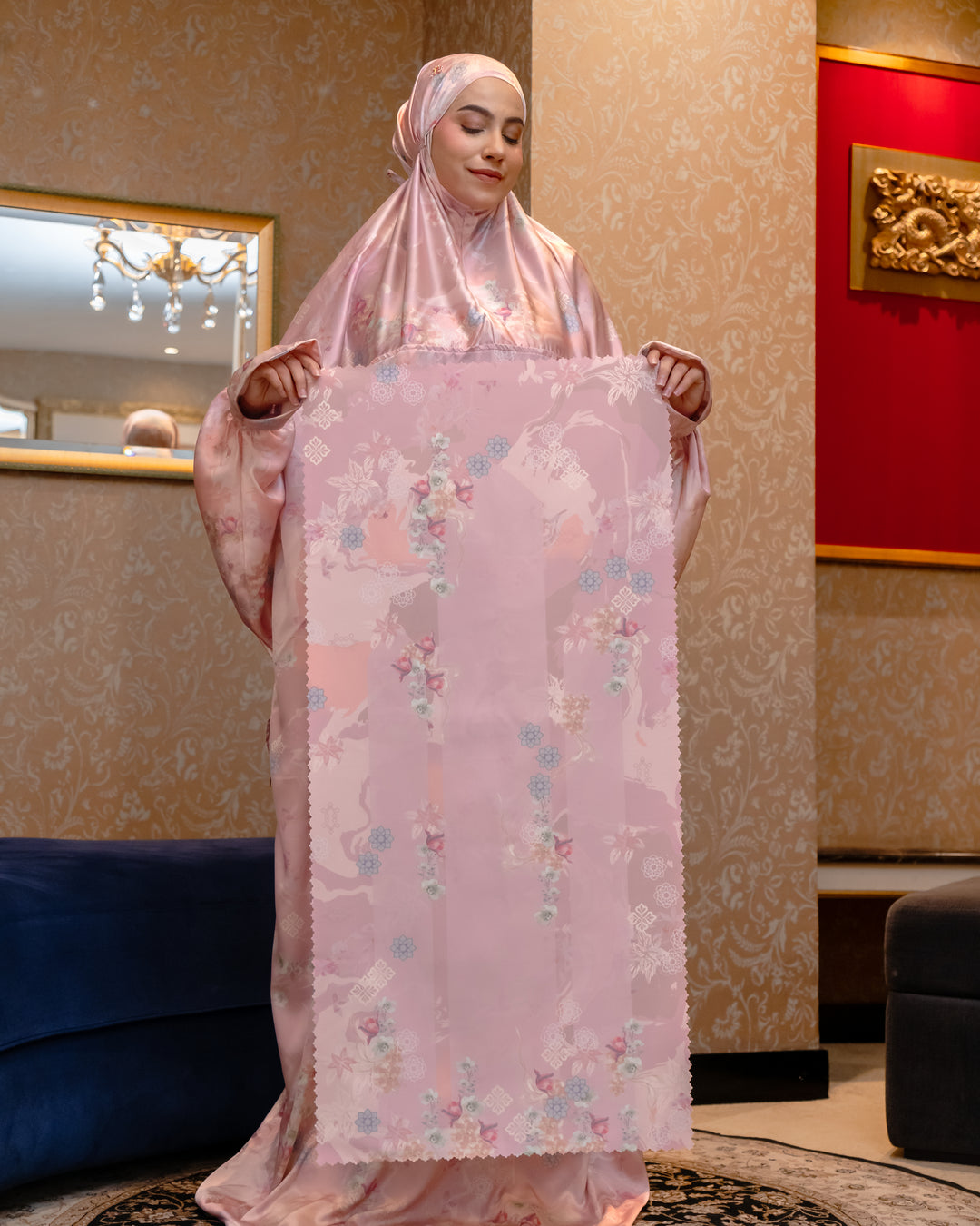 ABAYA FEMINIM Prayer Wear + Prayer Mat + Pouch