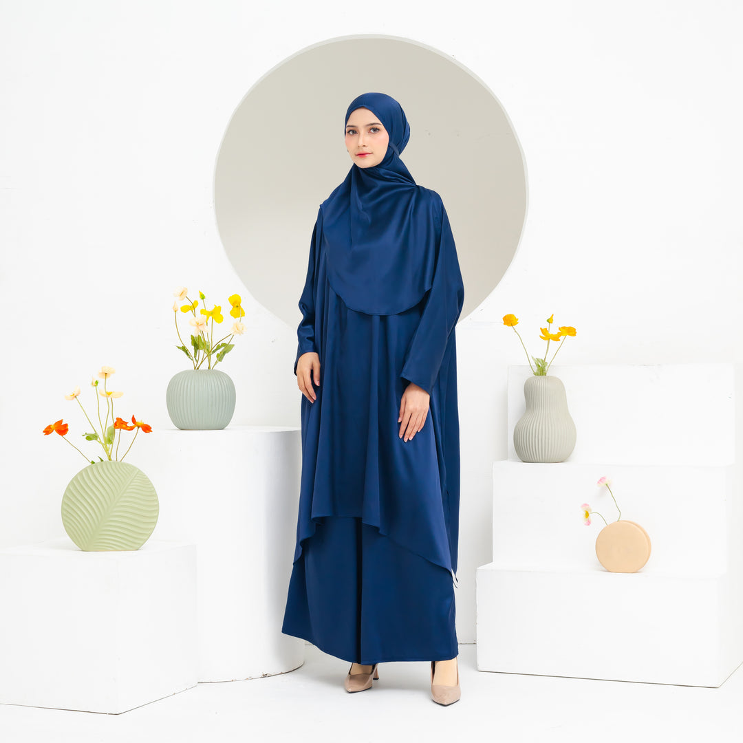 HAMRA Satin Silk Hijab and Pant Suit Set (DEFECT)
