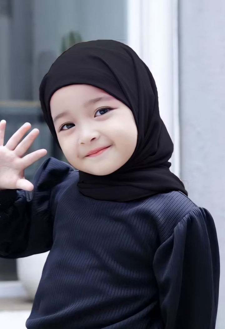 Kids Chiffon Tudung with attached Inner