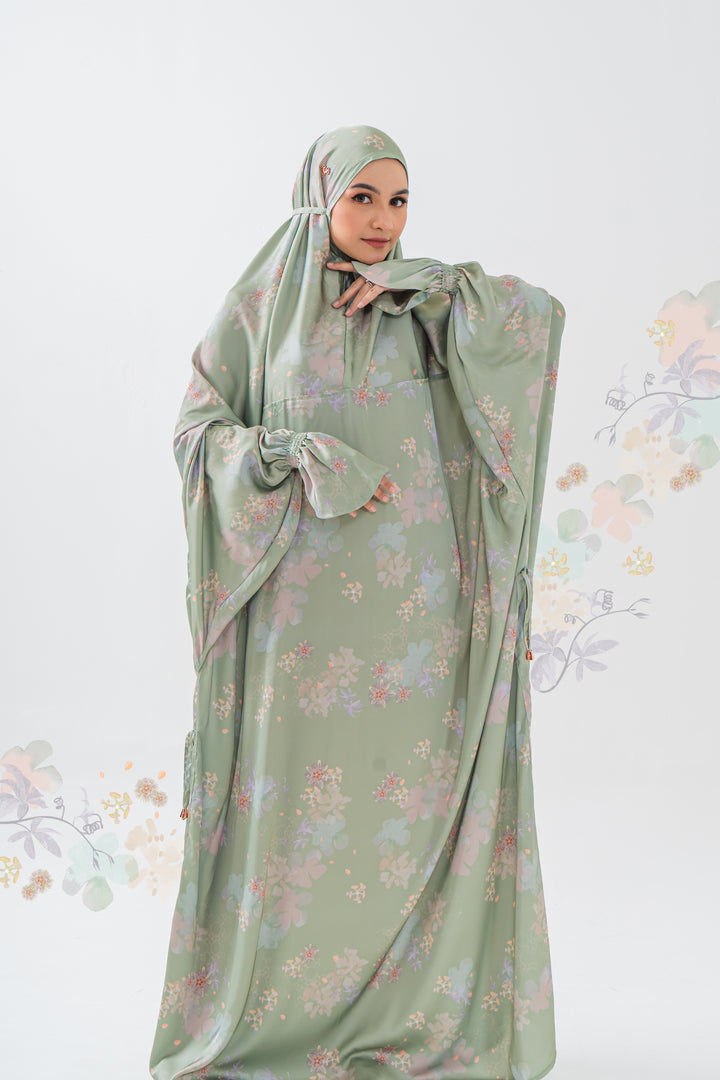ABAYA PASSION FRUIT Prayer Wear  + Pouch + Prayer Mat