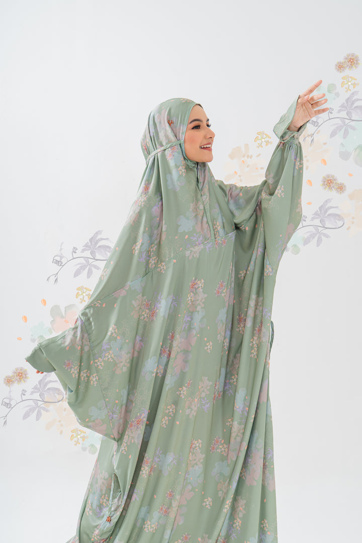 ABAYA PASSION FRUIT Prayer Wear  + Pouch + Prayer Mat
