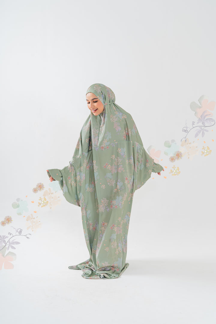 ABAYA PASSION FRUIT Prayer Wear  + Pouch + Prayer Mat