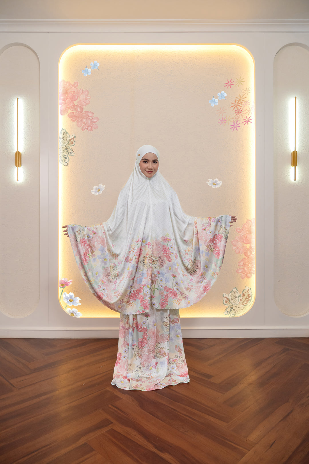 LAQIYA Prayer Wear + Pouch + Prayer Mat