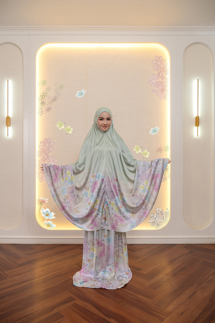 LAQIYA Prayer Wear + Pouch + Prayer Mat