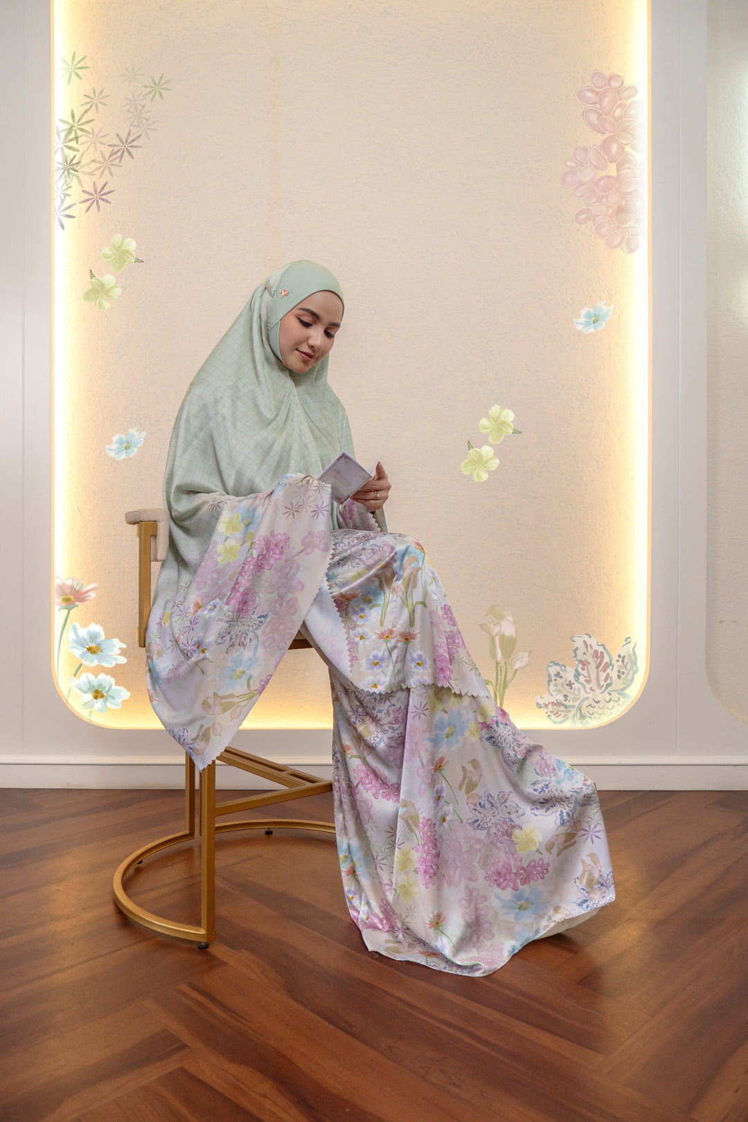 LAQIYA Prayer Wear + Pouch + Prayer Mat