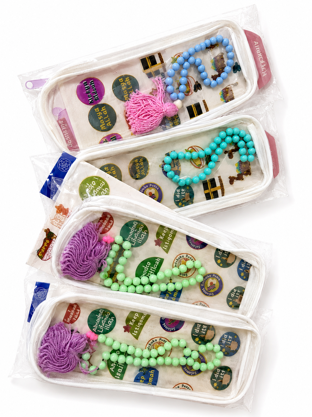 Kid’s Ramadhan Kit - Sticker sheet, tasbih, transparent pencil case