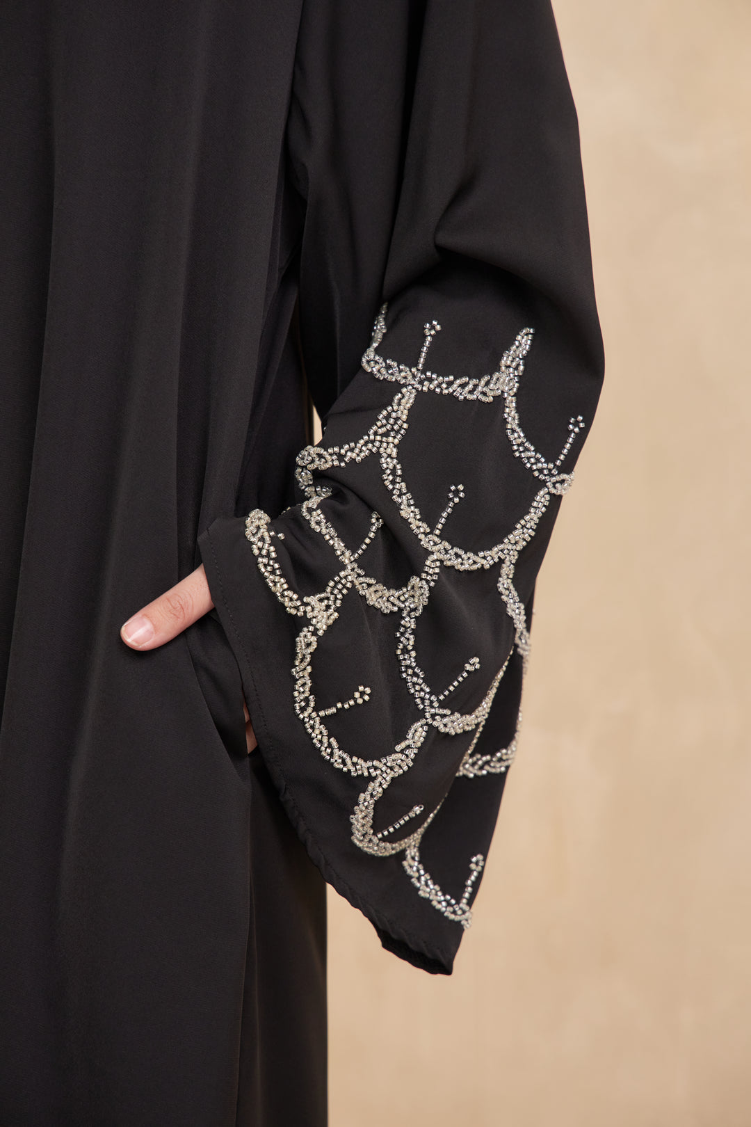 NORA Premium Abaya with Scallop Beads