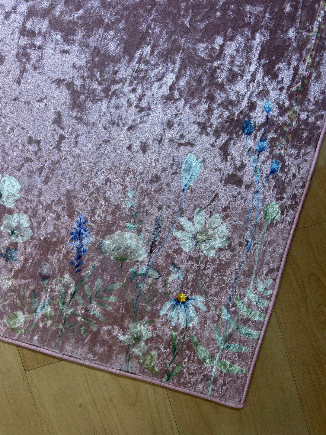 LIYA Floral Velvet Prayer Mat