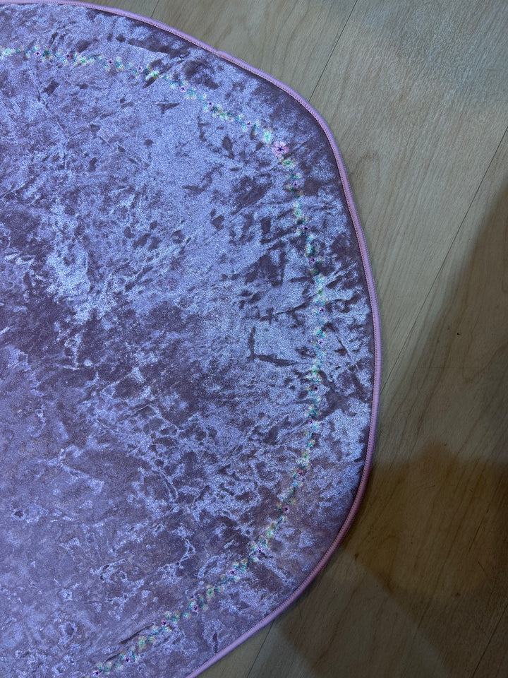 LIYA Floral Velvet Prayer Mat
