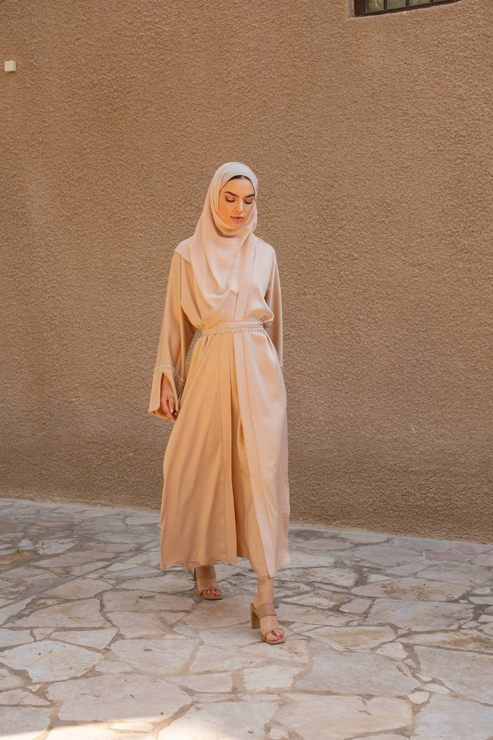 ELLA LUX Satin Premium Abaya + Shawl