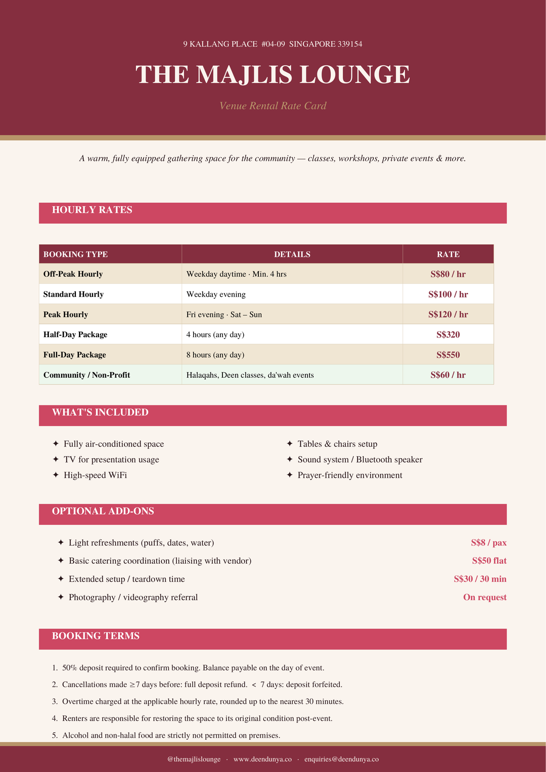 Majlis Lounge Venue Rental