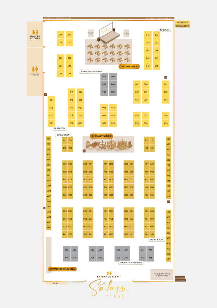 SalamFest 2025 Booth Booking (RETAIL 3x2m)