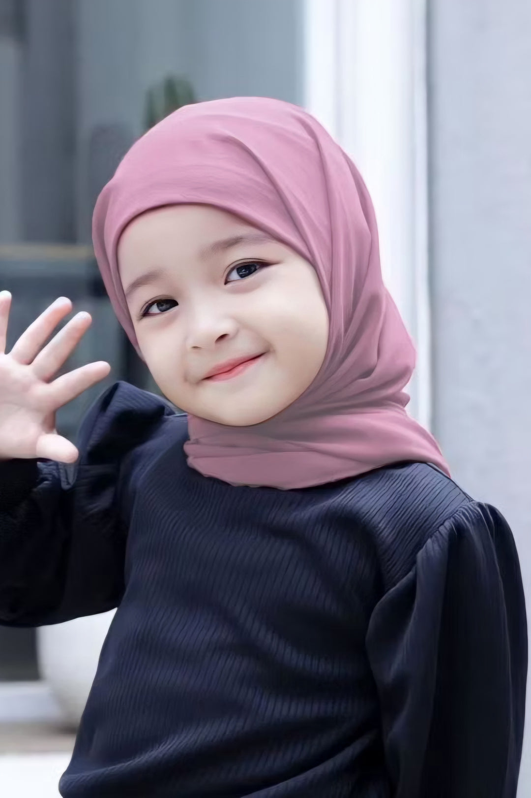 Kids Chiffon Tudung with attached Inner