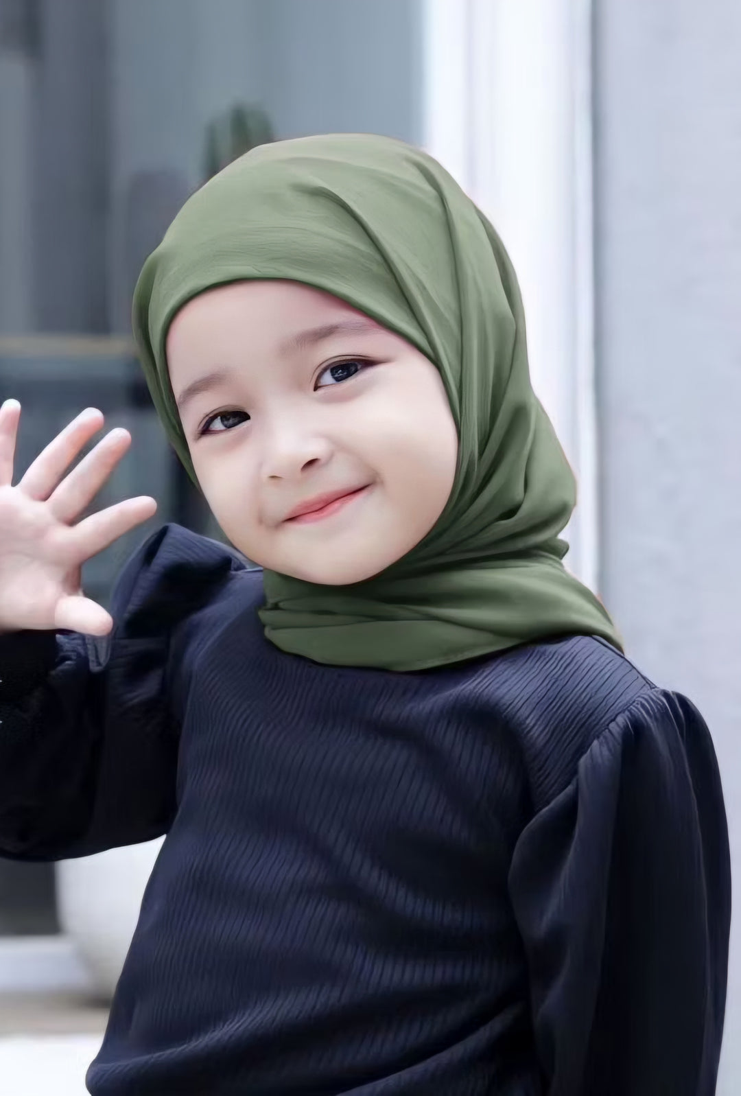 Kids Chiffon Tudung with attached Inner