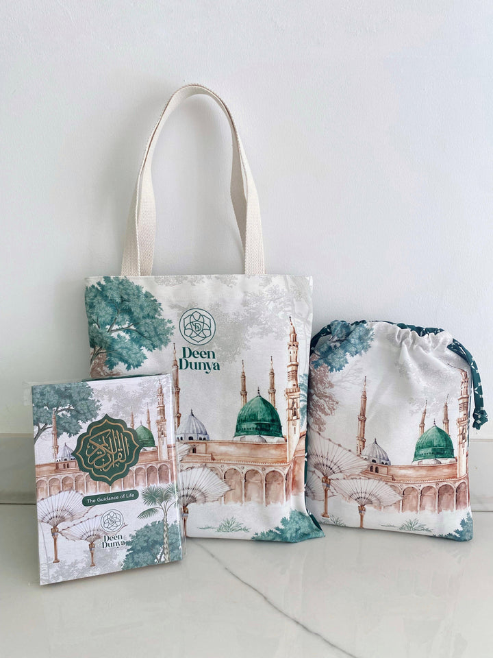 AYLA Quran + Travel Prayer Mat + Canvas Bag