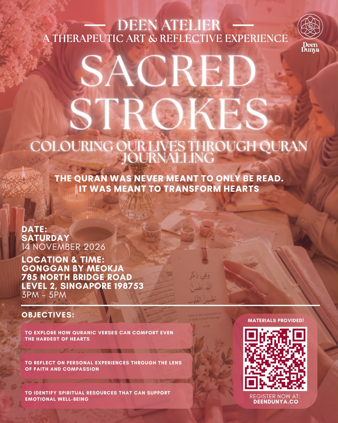 Deen Atelier: Sacred Strokes - Colouring our Lives through Quran Journalling with Fiza