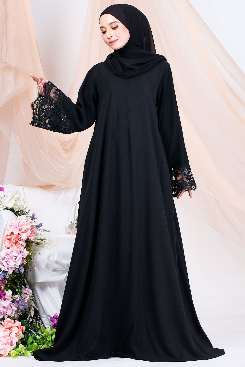 Full hot sale black abaya