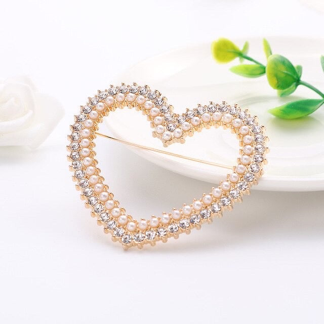 Pearl Rhinestone Brooch Collection