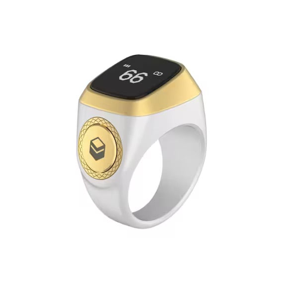 20mm Counter Smart Ring Bluetooth-compatible 5.1 5 Prayer Time Smart Tally  Counter 0.49 Inch OLED Display Zinc Alloy for Muslims