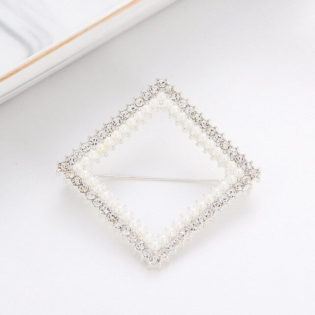 Pearl Rhinestone Brooch Collection